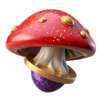wonderful classic Red Mushroom Cap Top View Element professional png