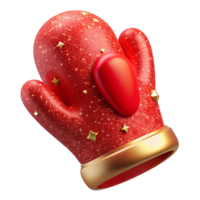 wonderful traditional Red Mitten Front View Isolated Element original png