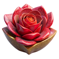 extraordinary traditional Red Rose Blossom Side View Cutout Transparent Background high resolution png