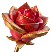 extraordinary modern Red Rose Side Angle Isolated with Thorns high quality png