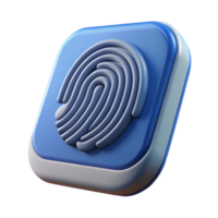 elegant artistic Biometric fingerprint scanner authentic png