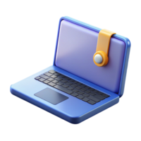 serene vintage Laptop computer with webcam cover authentic png