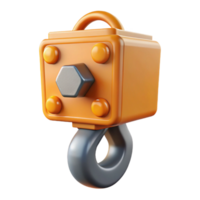 serene modern Construction crane hook block premium png