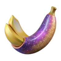 beautiful rustic Ripe Banana Peeled Halfway Isolated Element genuine png