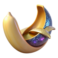 dramatic rustic Ripe Banana Peel Partially Peeled Transparent Background authentic png