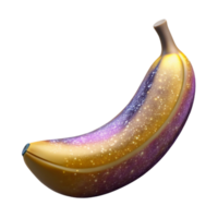 dramatic minimalist Ripe Banana Whole Isolated on Transparent Background detailed png
