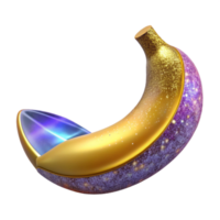 vibrant vintage Ripe Banana Single Peeled Isolated Element high quality png