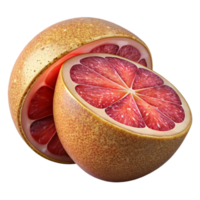 magnificent contemporary Ripe Grapefruit Sliced in Half Isolated Cutout authentic png