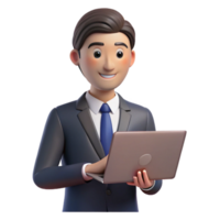 wonderful minimalist Focused businessman, using laptop no laptop visible , authentic png