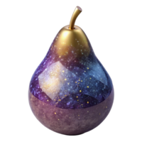 serene artistic Ripe Pear Stem Up Isolated Cutout premium png