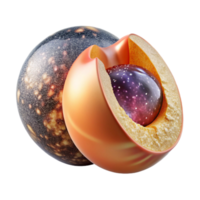 stunning traditional Ripe Peach Sliced in Half Transparent Background exclusive png