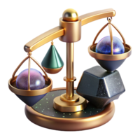 elegant classic Risk and Reward Text on Balancing Scale Cutout authentic png