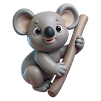 extraordinary artistic A koala clinging to a branch branch removed from the image exclusive png