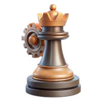 wonderful modern Steampunk chess piece queen with intricate gears and clockwork authentic png