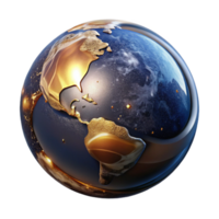 stunning rustic Rotating Earth Angled View with Transparent Background genuine png