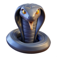 serene abstract A cobra with hood expanded authentic png