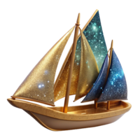 impressive minimalist Sailboat with Full Sails Cutout detailed png