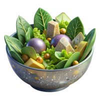 extraordinary artistic Salad with Mixed Greens and Vegetables and Transparent Background png