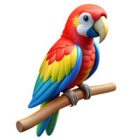 impressive minimalist A colorful macaw parrot perched on a branch branch not visible exclusive png