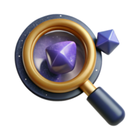 beautiful modern Search Icon Isolated with Magnifying Glass high resolution png