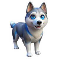 wonderful minimalist A Siberian Husky with blue eyes exclusive png