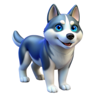 impressive minimalist A Siberian Husky with blue eyes original png