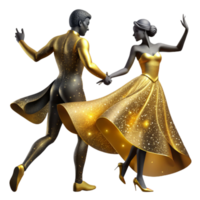mooi rustiek silhouet van een dansen figuur uitknippen met vloeiende beweging hoog kwaliteit png