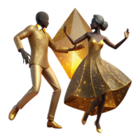 impressive modern Silhouette of a Dancing Figure Cutout with Flowing Movement high resolution png