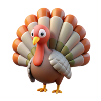 elegant rustic A turkey with its feathers fanned out high resolution png