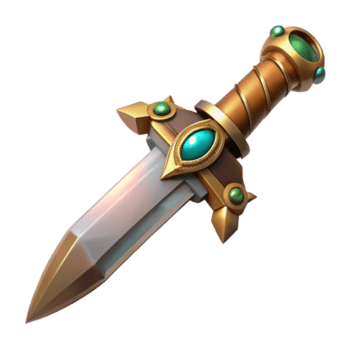 magnífico clássico steampunk punhal com uma joalheiro punho e uma afiado lâmina profissional png