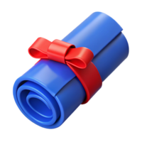 beautiful abstract Blueprints rolled up tied with red ribbon high quality png