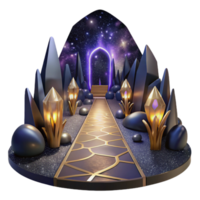 beautiful creative Silhouette of Mysterious Path Cutout on Transparent Background authentic png