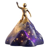 stunning vintage Silhouette of Person Reaching for Floating Orb Isolated premium png