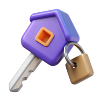 serene vintage House key premium png