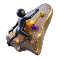 wonderful creative Silhouette of Person Rock Climbing Transparent Background high quality png