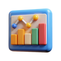 serene modern Data analytics chart icon high quality png