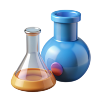 impressive minimalist Laboratory equipment beaker and flask high quality png