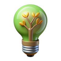 impressive rustic A lightbulb with a glowing filament shaped like a tree, high quality png