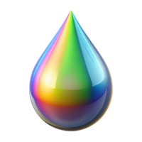 magnificent rustic A single raindrop with a rainbow refracted within, high quality png