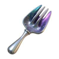 wonderful contemporary Silver Fork Side View Isolated Transparent Background detailed png