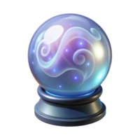 magnificent rustic A single, glowing crystal ball, swirling mists high resolution png