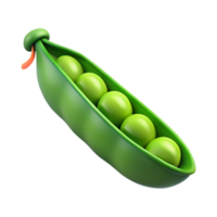 elegant rustic Single green pea pod slightly open professional png