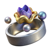 stunning minimalist Silver Ring Simple Band Isolated Element premium png