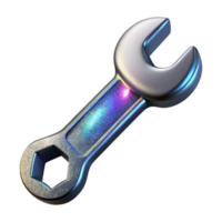 stunning rustic Silver Wrench Tool Isolated on Transparent Background original png