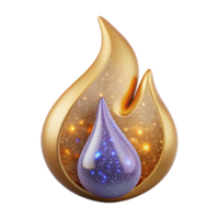 extraordinary artistic Simple Flame Icon with Transparent Background Cutout high resolution png