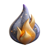 stunning abstract Simple Flame Icon with Transparent Background Cutout high resolution png