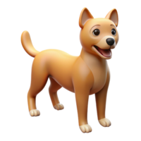 serene classic Dog with wagging tail, high resolution png