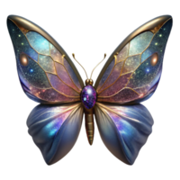 magnificent artistic Single Butterfly Wings Spread Transparent Background png