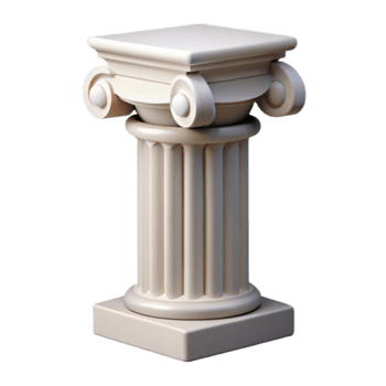 elegant rustikal Säule Hauptstadt, ionisch Befehl, klassisch die Architektur authentisch png