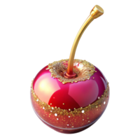 wonderful rustic Single Cherry Red with Stem Transparent original png